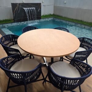Conjunto 6L Mesa e Cadeiras em corda náutica